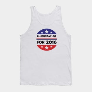 Re-Elect Allison Taylor 2016 (Red & Blue Circle) Tank Top
